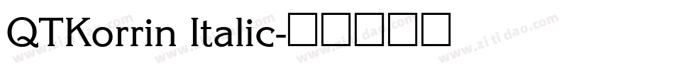 QTKorrin Italic字体转换